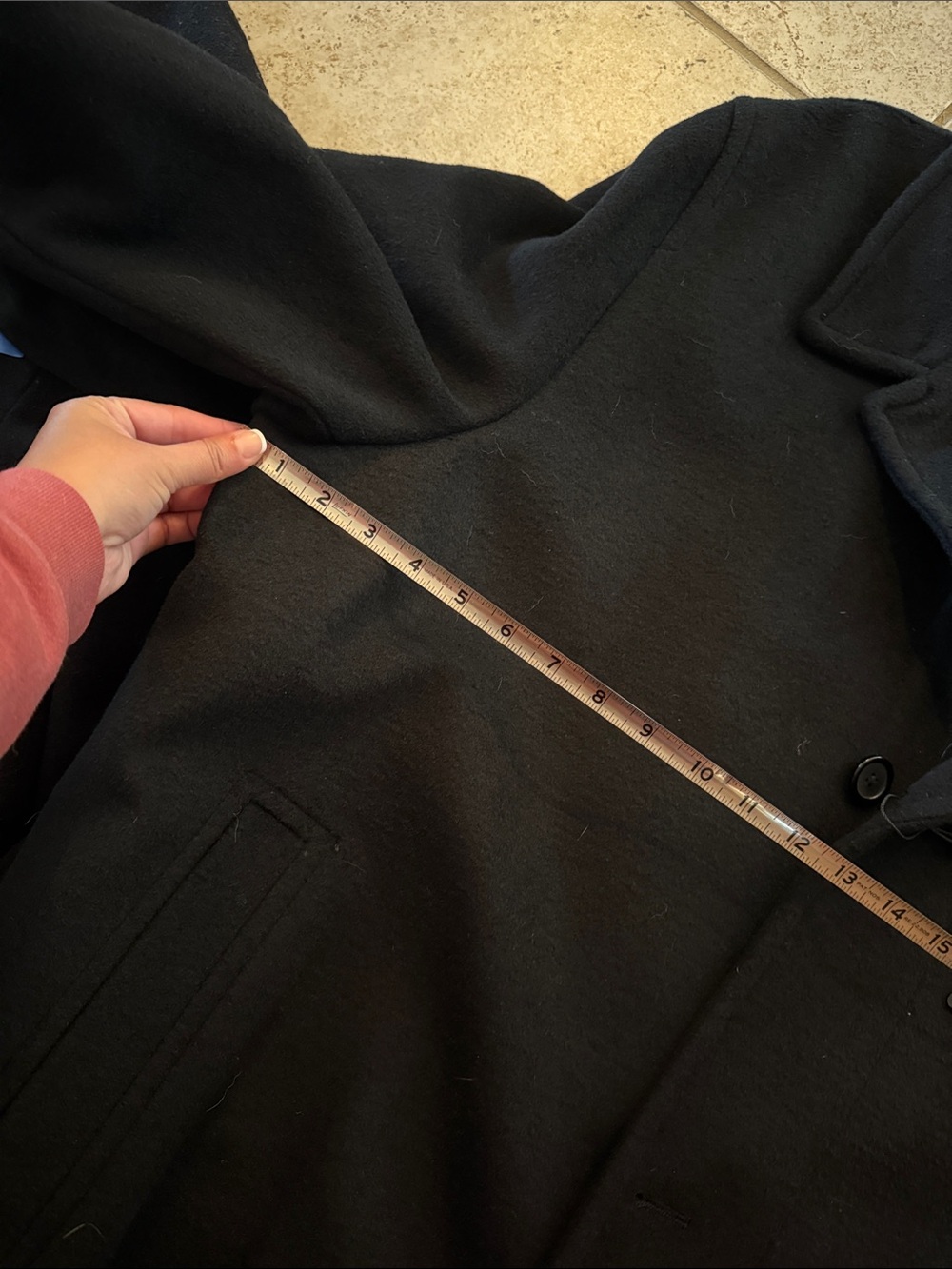 Pronto Uomo Men’s Wool Blend Coat 3XT Black New - Picture 6 of 7